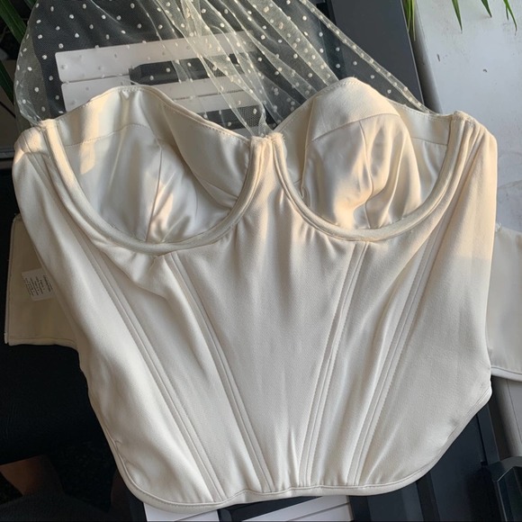 House of CB White One-Shoulder Top - Picture 5 of 14